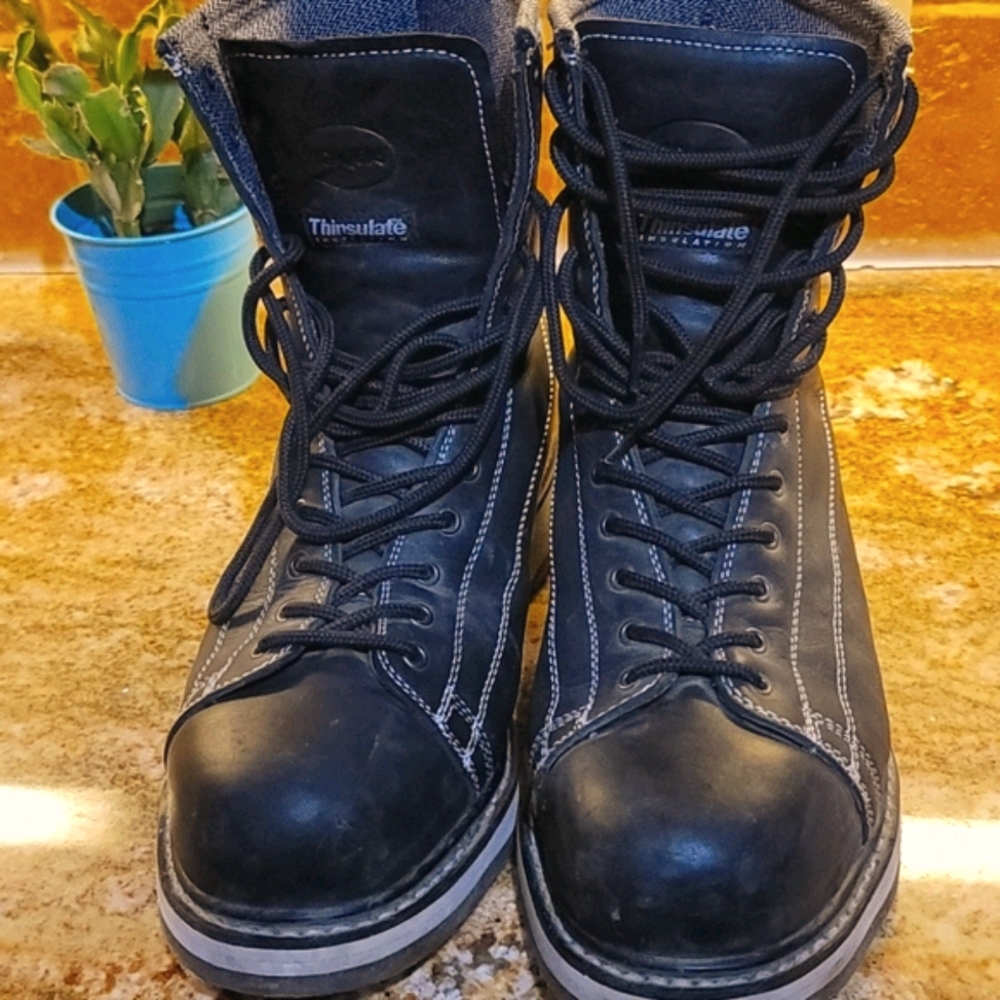 Stomper steel toe boots